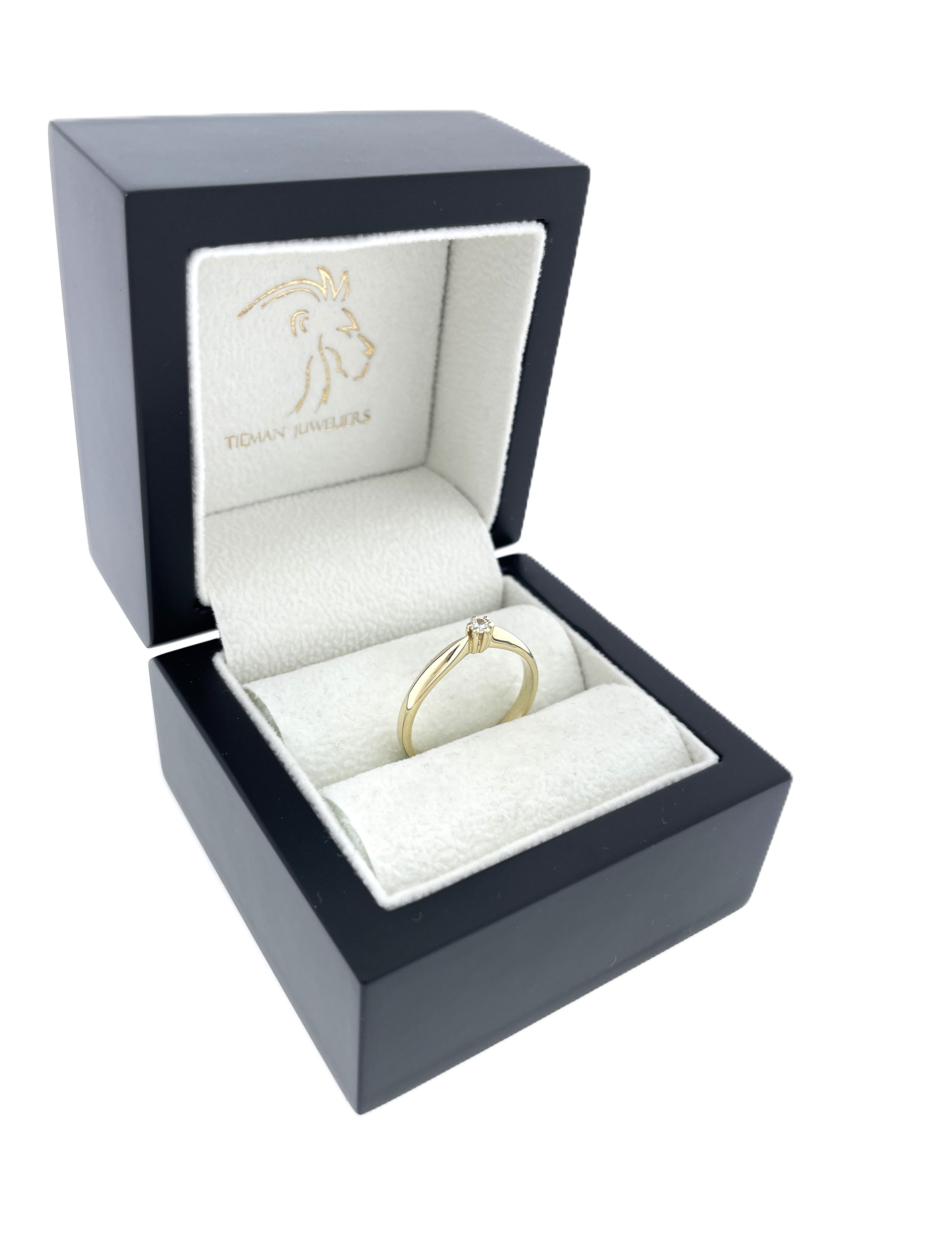 14 Karaat Gouden Solitair Ring Cubic Zirkonia