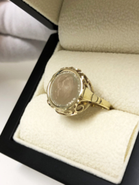 Vintage 8 Karaat Antieke Ring Kennedy Muntje 1963