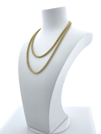 14 Karaat Massief Gouden Wheat Chain Tarwe Schakel - 81 cm / 4 mm / 51.65 g