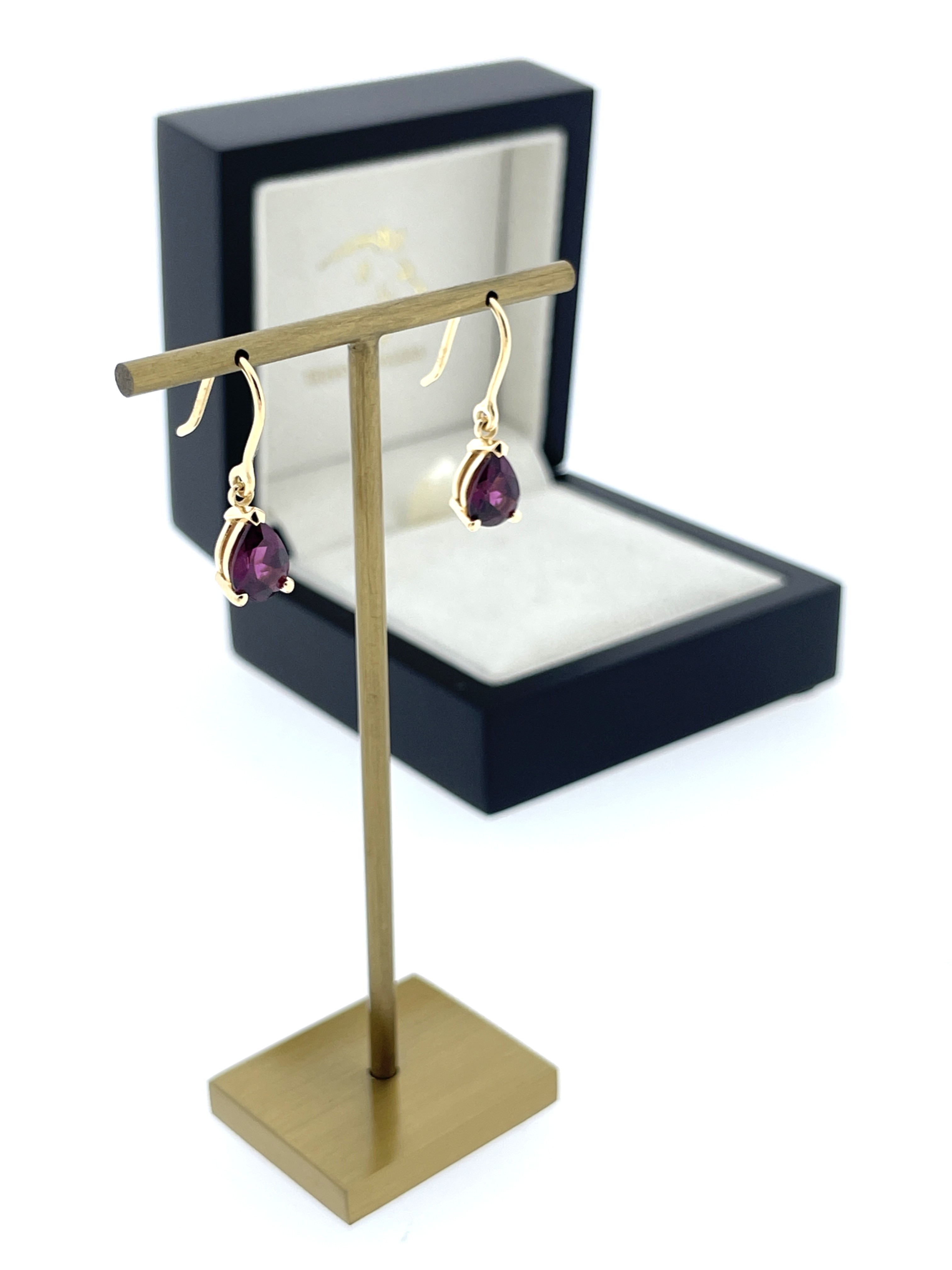 18 Karaat Gouden Oorhangers Gefacetteerd Toermalijn - 2.2 cm