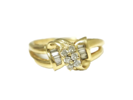 14 Karaat Gouden Strik Ring 0.40 ct Diamant H/SI