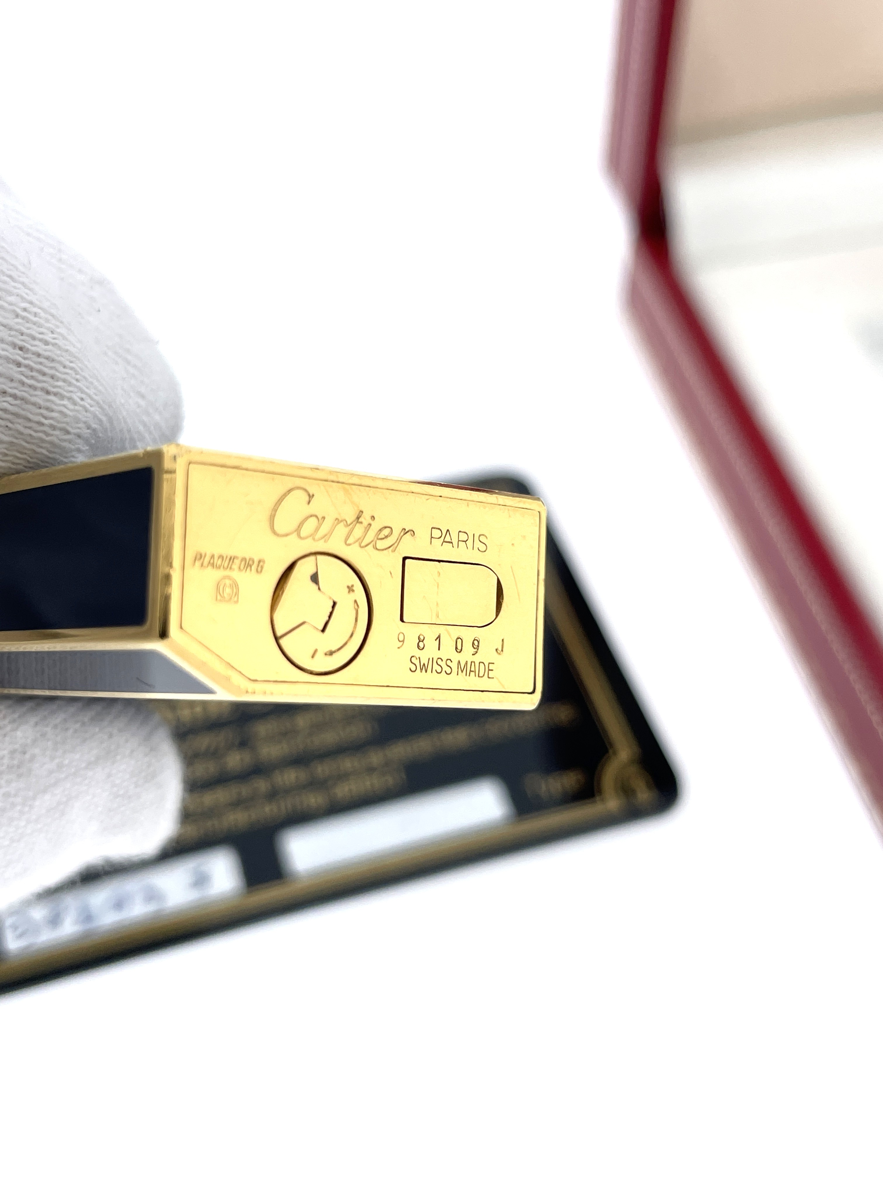 Les Must de Cartier Vermeil en Laque Bleu - Gas Aansteker / Blauw Emaille