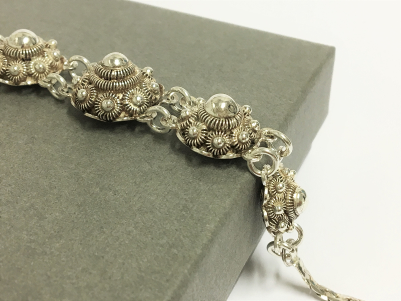 Antiek Zilveren Zeeuwse Knopen Armband - 20 cm | Zilver | TIEMAN - Goud verkopen Enschede Almelo Hengelo Overijssel