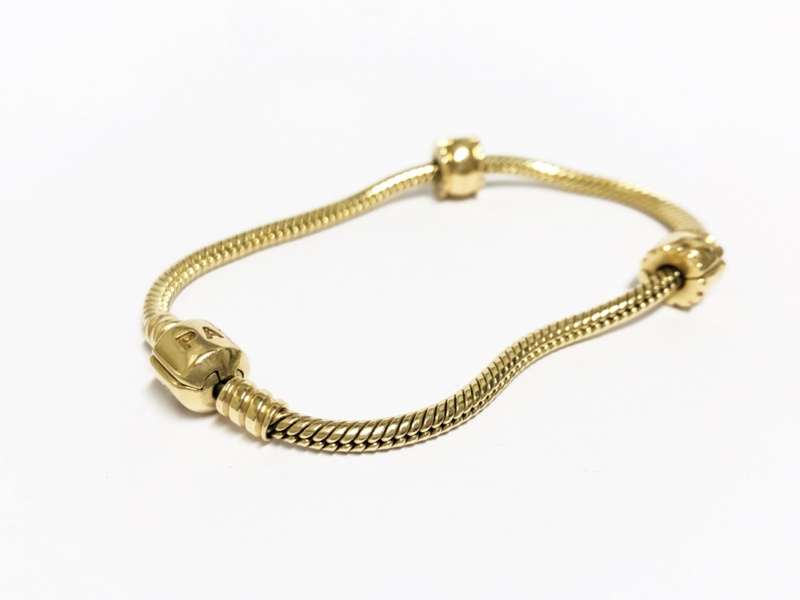 PANDORA Gouden Moments Armband - 14 K Goud / 19 cm | Armbanden Verkocht | TIEMAN - verkopen Enschede Almelo Hengelo Overijssel