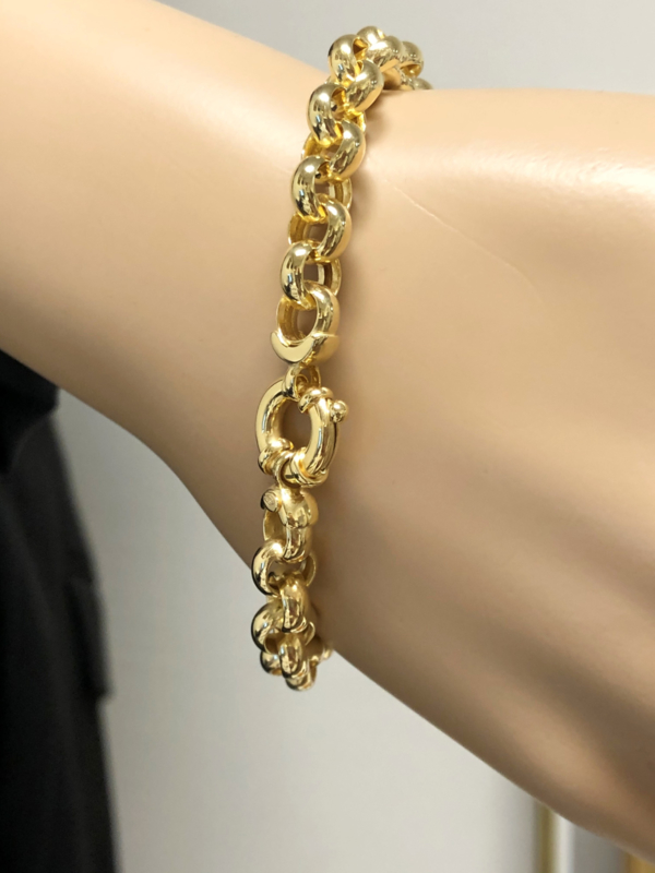 Verwoesting risico Kiezelsteen 14 K Gouden Jasseron Schakel Armband - 19 cm / 7.5 mm | Armbanden | TIEMAN  JUWELIERS - Goud verkopen Enschede Almelo Hengelo Overijssel