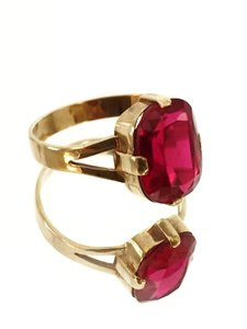schade documentaire Kluisje Antiek Handvervaardigd 14 K Gouden Robijn Ring | Dames Ringen Verkocht |  TIEMAN JUWELIERS - Goud verkopen Enschede Almelo Hengelo Overijssel