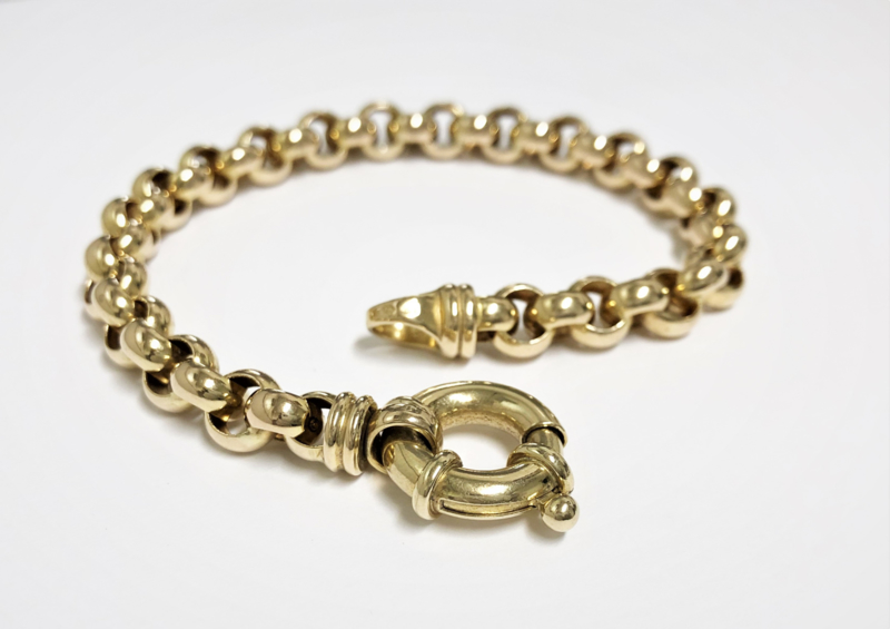 gehandicapt Gematigd morfine 14 K Gouden Jasseron Slot Armband - 20 cm / 21,1 g | Armbanden Verkocht |  TIEMAN JUWELIERS - Goud verkopen Enschede Almelo Hengelo Overijssel