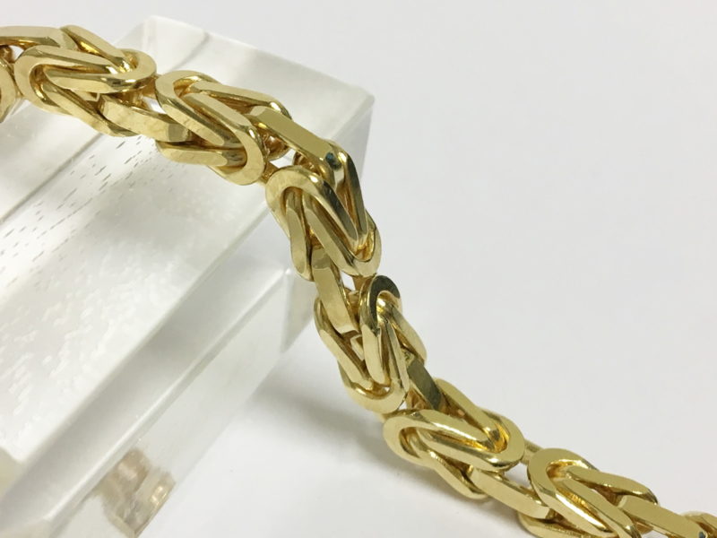 G Voorkomen optioneel 18 K Massief Gouden Heren Konings Armband - 24 cm / 40,15 g | Gouden  Konings Kettingen | TIEMAN JUWELIERS - Goud verkopen Enschede Almelo  Hengelo Overijssel