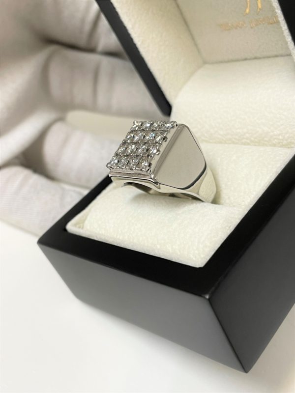 Kinderdag straal Anders 18 K Gouden Heren Ring 0.90 crt Briljant Geslepen Diamant - 13,8 g | Gouden  Heren Ringen | TIEMAN JUWELIERS - Goud verkopen Enschede Almelo Hengelo  Overijssel