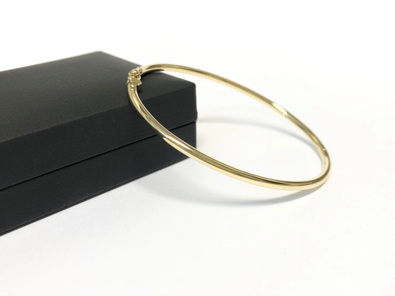 Kansen Doen dwaas 14 K Massief Gouden Slaven Armband / Bangle - 11,8 g / 17,5 cm / 2,5 mm |  Gouden Armbanden | TIEMAN JUWELIERS - Goud verkopen Enschede Almelo Hengelo  Overijssel