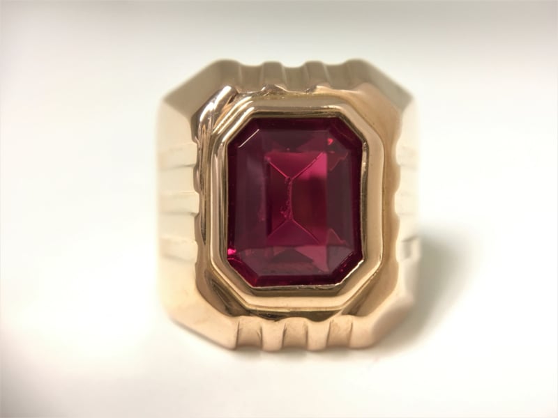 Demonteer Umeki Blauwdruk 14 K Rosé Gouden Heren Ring ca 5.0 Crt Facet Geslepen Robijn - 9,3 g |  Gouden Heren Ringen | TIEMAN JUWELIERS - Goud verkopen Enschede Almelo  Hengelo Overijssel