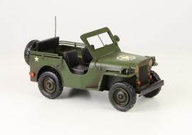 A TIN MODEL OF AN ARMY JEEP