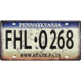 Tin License plate, PENNSYLVANIA