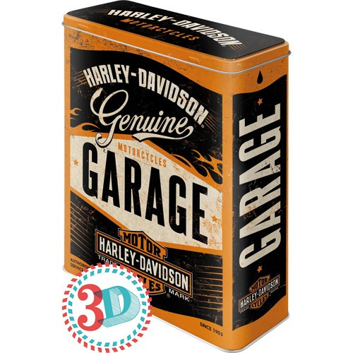Tin box XL Harley Garage