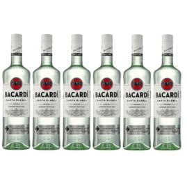Bacardi Carta Blanca 1.0L Doos 6/flessen