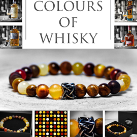 “The colours of whisky” armband 20 cm.