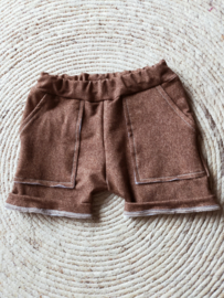 Short jeans bruin stretch