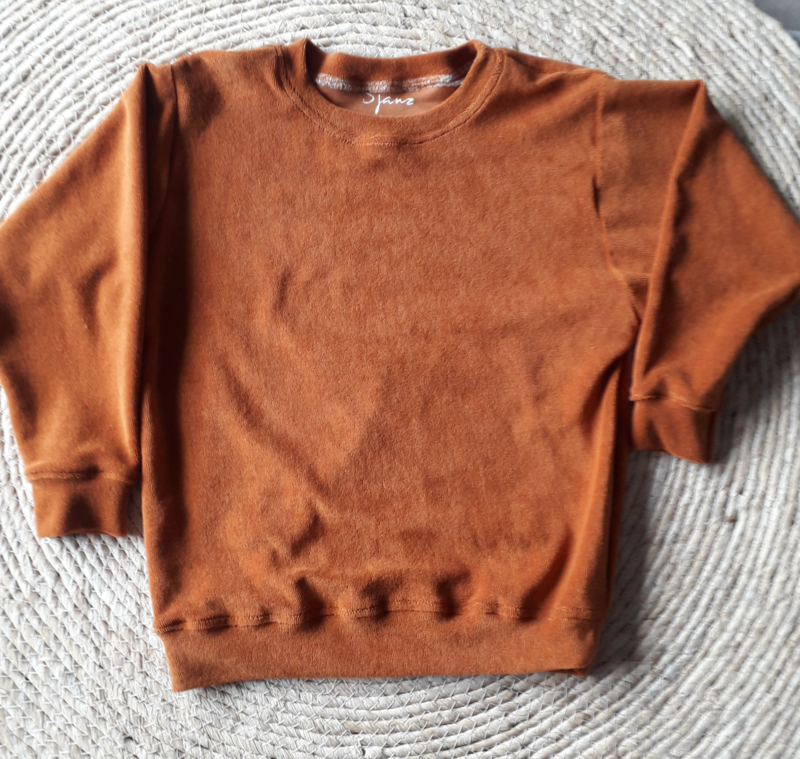 Sweater badstof roest