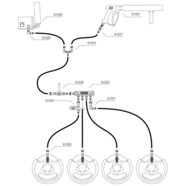 Showtec CO2 Bottle to 3/8 Q-Lock adapter