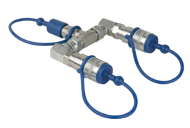 Showtec CO2 3/8 Q-Lock 2-way splitter