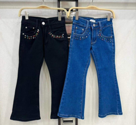 Gave  donker blauwe flair jeans