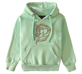 Super gave mint groene  hoodie