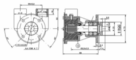 Impellerpomp F5B-9-10-35100-1, Jabsco 3270-2301 impellerpomp