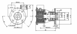 Impeller pump F5B-9-10-35100-1, Jabsco 3270-2301 impeller pump