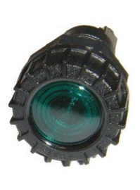 Control light plastic green built-in 18mm 12 volt