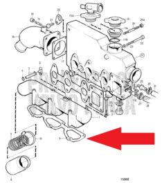 Volvo Penta MD2040 air intake gasket Volvo Penta 3580507