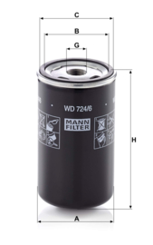 Mann WD724/6 Fuel Filter