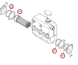 Yanmar 3YM20 3YM30 Wärmetauscher-O-Ring 128990-44100