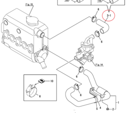 Yanmar 3YM15 3YM20 3YM30 128990-49070 cooling water hose