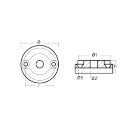 Vetus 35KGF 55KGF boegschroef anode zink BP-1126 SET0149