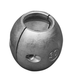 Schroefas anode aluminium 30mm bolvorm