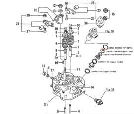 Yanmar 1GM10 2GM20 3GM30 hitte schilt  128275-11500