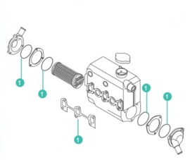 Yanmar 3YM15 3YM20 3YM30 series heat exchanger gasket set