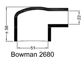Bowman 2680 end cap sleeve ø51mm ø21mm bend