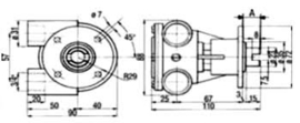 Impellerpomp F5B9 10-35100-1 Jabsco 3270-2301 impellerpomp