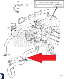 Volvo Penta D2-40 cooling water hose 3818454