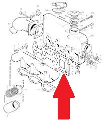 Volvo Penta MD2040 manifold gasket Volvo Penta 3580512