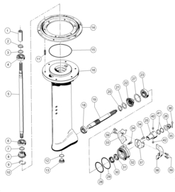 Lombardini saildrive rubber cuff set
