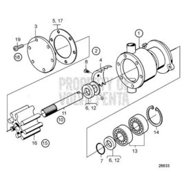 Volvo Penta 21951400 impellerpomp slijt service set