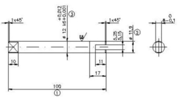 Johnson F4B-9 impeller pump shaft 10-24319-01