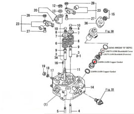 Yanmar 1GM10 2GM20 3GM30 pakking voorkamer 124950-11450