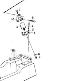 Volvo Penta MD7 motorsteun saildrive uitvoering Volvo Penta 850402