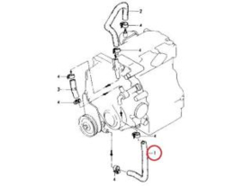 Yanmar 2GM20 cooling water hose 128270-49010
