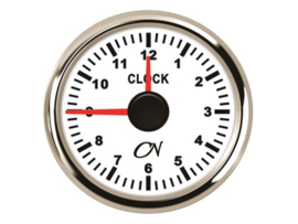 CN Clock white chrome