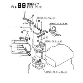 Yanmar 2GM 2GM20 brandstofslang 128270-59011