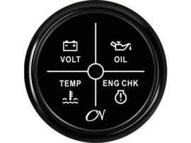 CN 4 LED alarm instruments black
